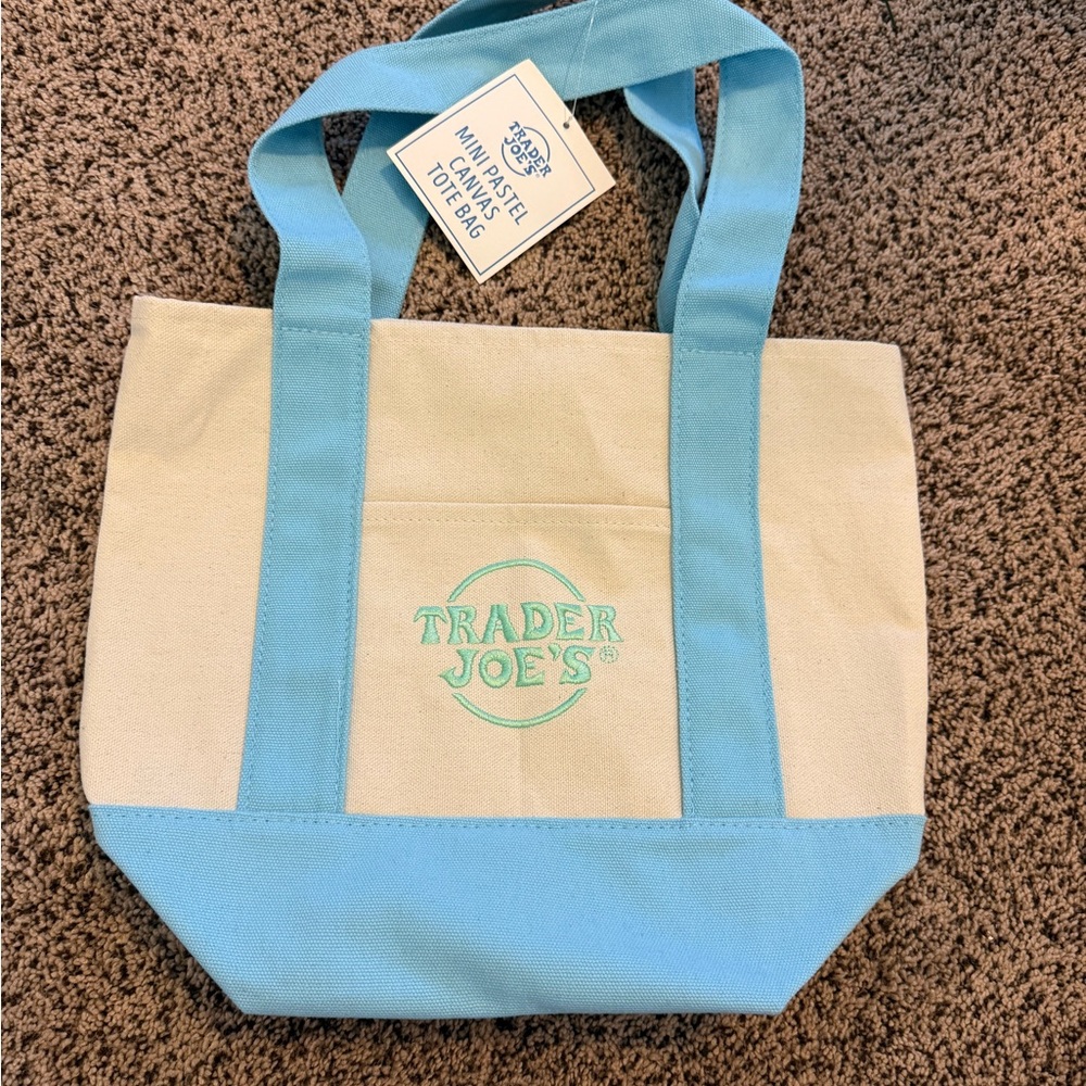 Blue and Cream Tote Bag